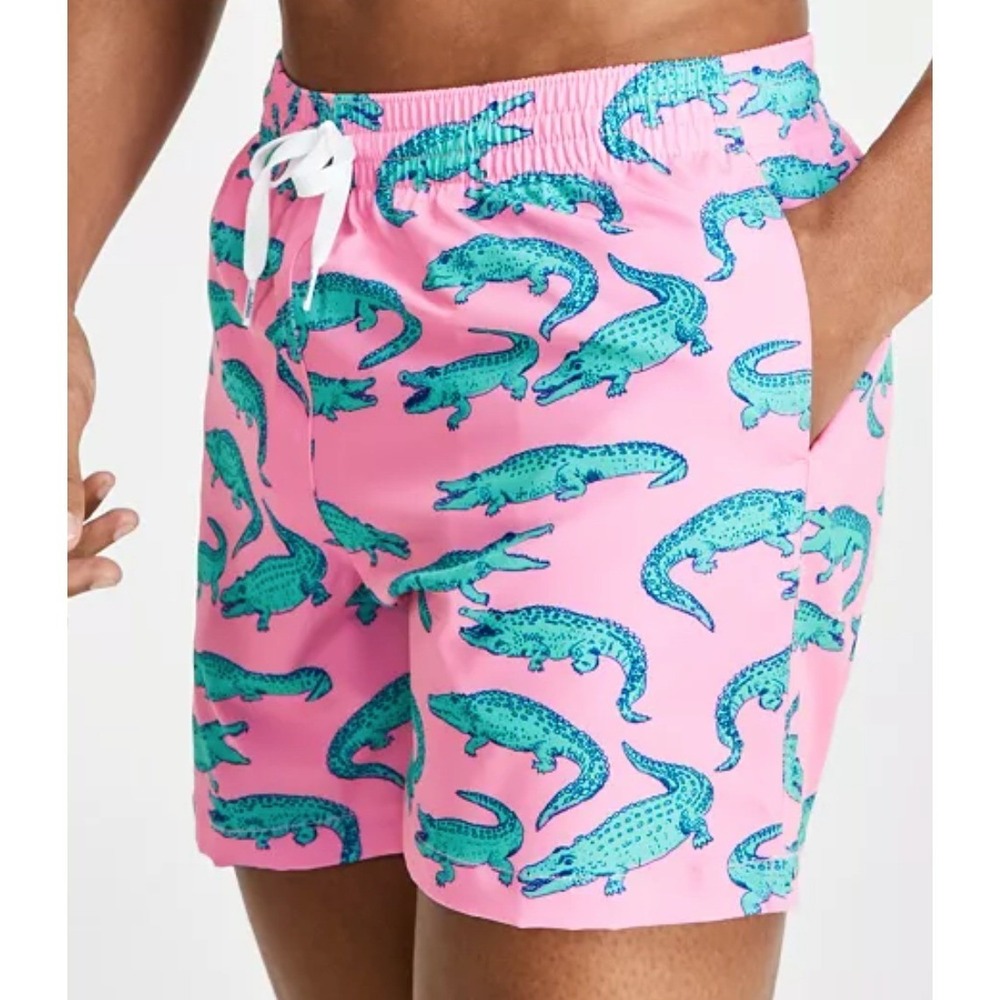 Chubbies Swim Trunks XS Pink Alligator Print 5.5" Inseam Summer Beach Pool Party